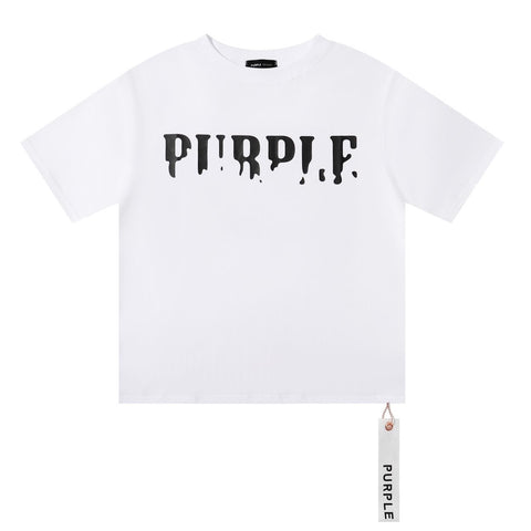 Purple Drip White Tee