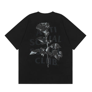 Anti Social Rose Black Tee