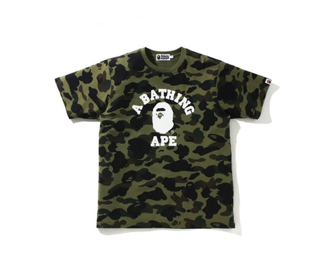 BAPE 1st Green Camo College Tee