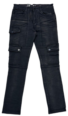 Black Cargo Skinny Jeans