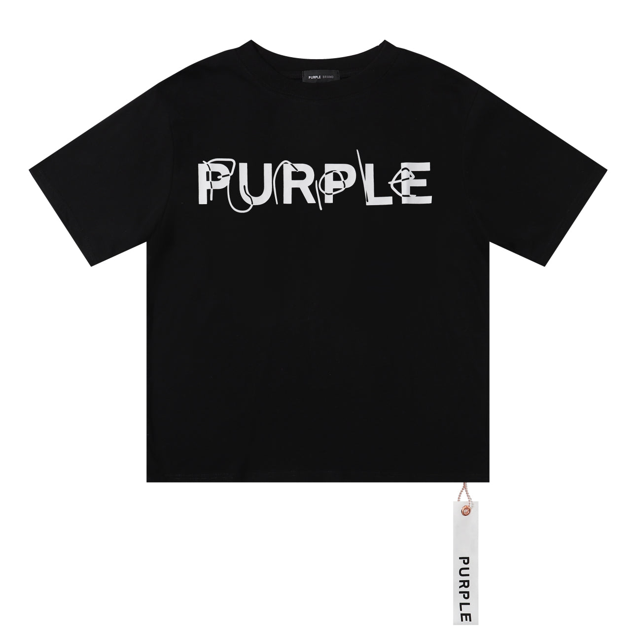 Purple Scribble Logo Print Tee