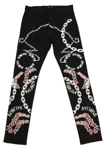 Black Chained Skinny Jeans