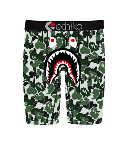 Ethika Green Camo Bape Shark